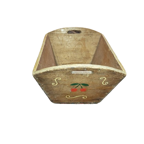 Extra image 3 - Bac en bois vintage des années 60 à décor de fruits..