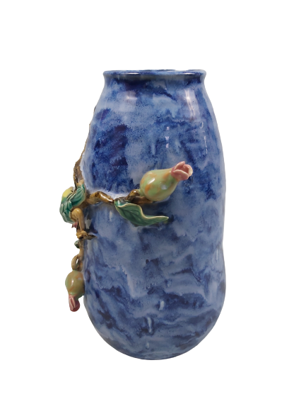 Extra image 2 - Chine vase en terre cuite vernissée polychrome.