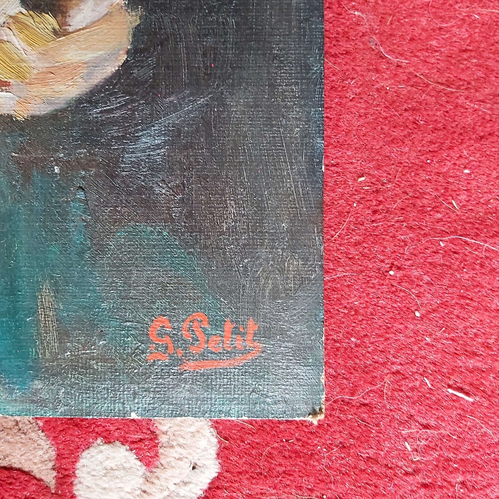 Extra image 2 - Peinture sur carton : clown à l'accordéon.