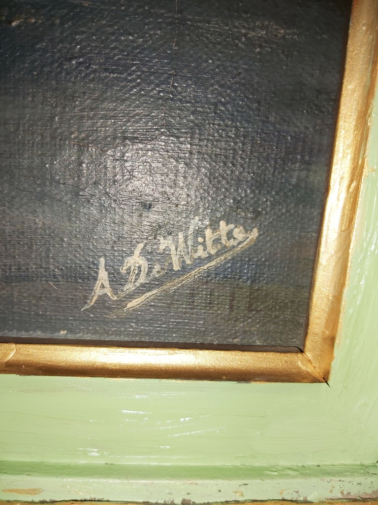 Extra image 2 - "A de Witte" huile sur toile.
