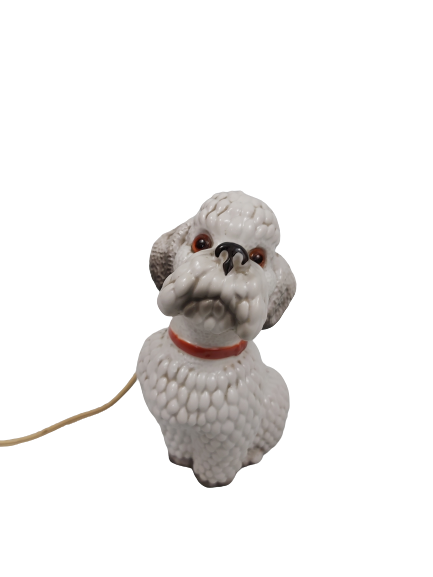 Extra image 4 - Lampe en faïence caniche.