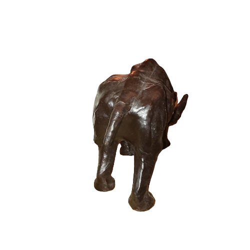 Extra image 4 - Rhinocéros en cuir noir XXeme.