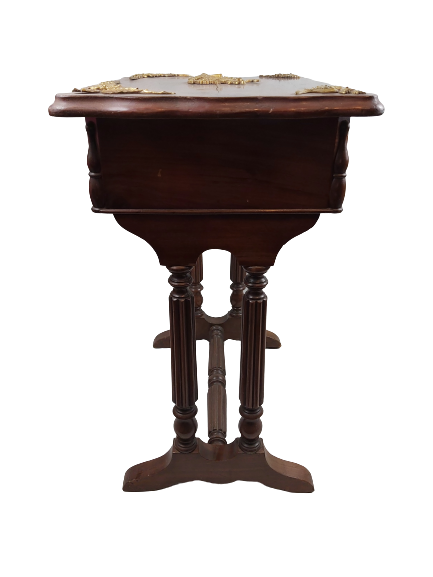 Extra image 4 - Table à rabat en acajou et bronze.