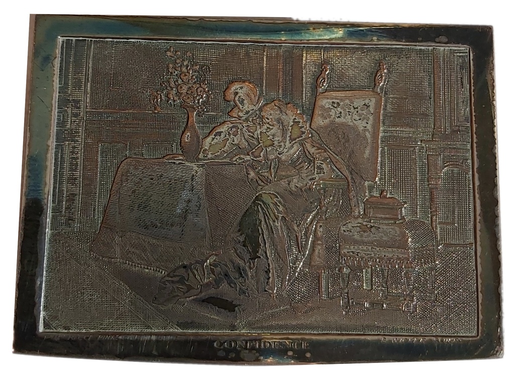 Boite en argent de B.Wicker. XIX siecle