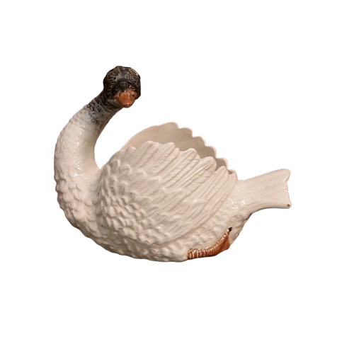 Cygne en faïence de style Nimy