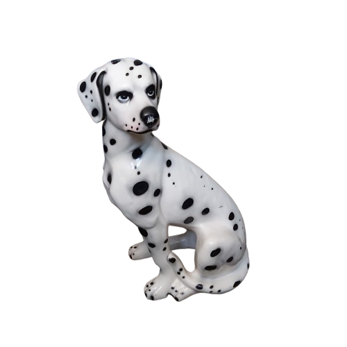 Chien dalmatien en faïence