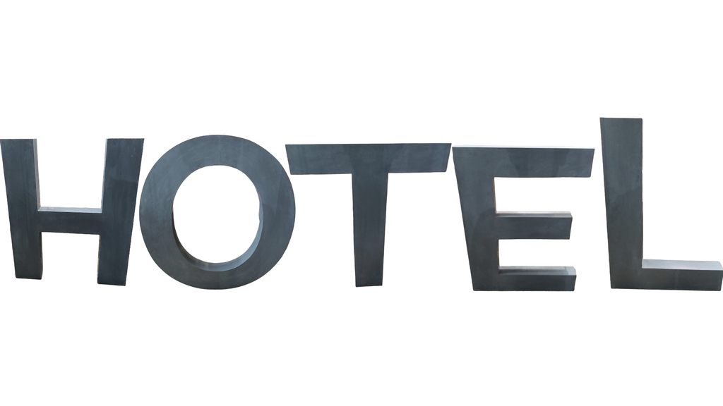 Enseigne Hotel, vintage issue d'un hôtel bruxellois.