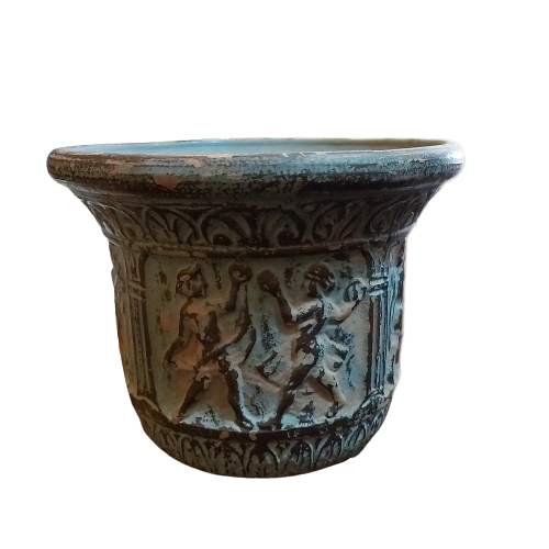 Grand vase en terre cuite de style grec.