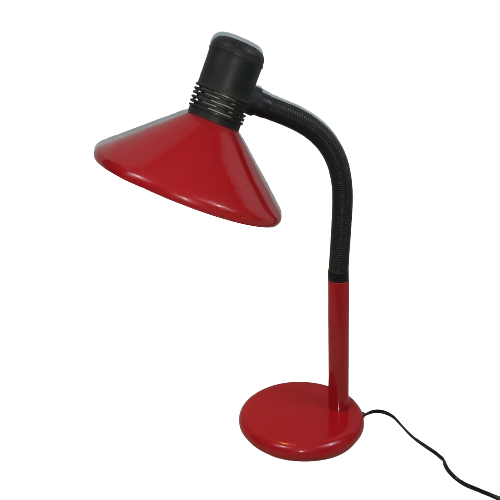 Lampe de bureau rouge.